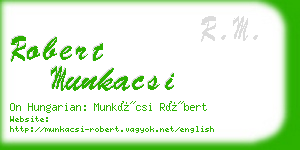 robert munkacsi business card